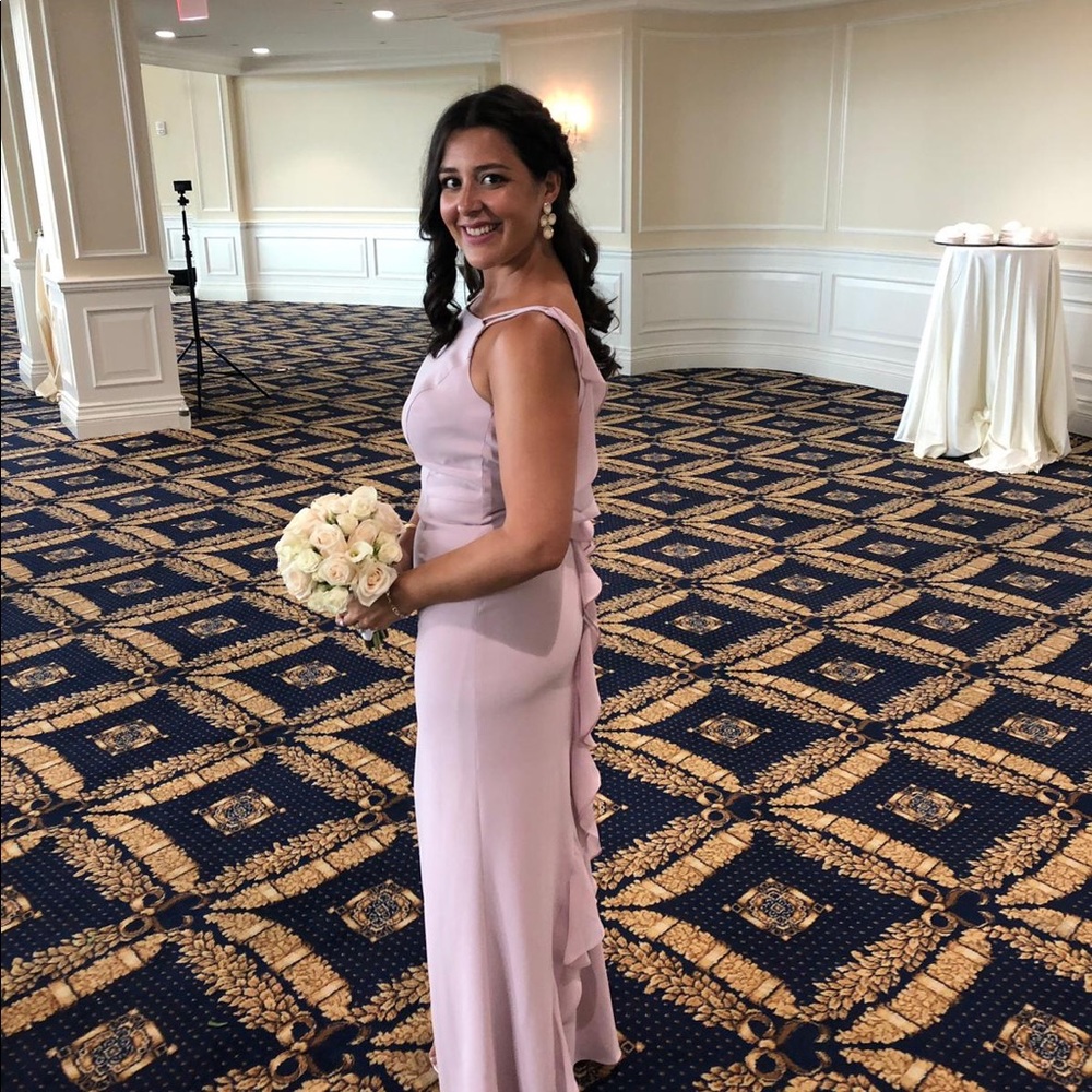 Aidan Mattox icy blush gown